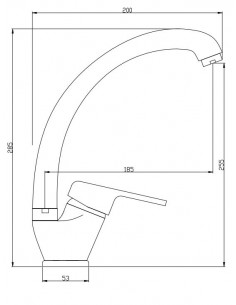 MONOCOMANDO LAVELLO MONOFORO CANNA ALTA SERIE INES 2