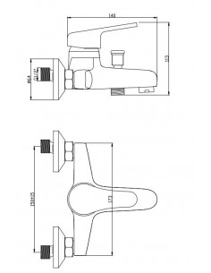 MISCELATORE VASCA INES C/DUPLEX CROMO 2
