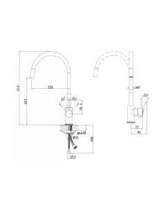 MISCELATORE LAVELLO CANNA ARCO SNODATA CROMATA 2