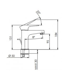 MISCELATORE LAVABO WINNER REMER CROMO 2