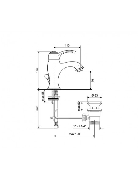 MISCELATORE LAVABO CROMO HARMONY