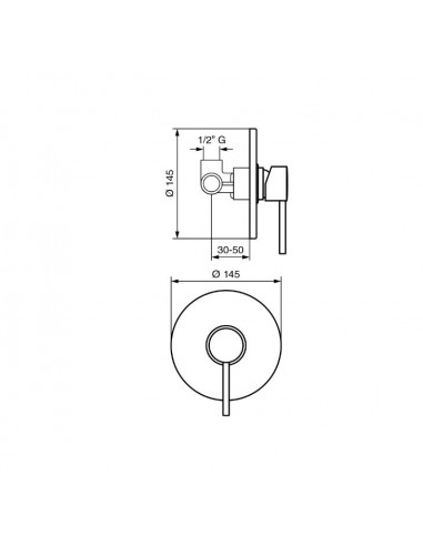 MISCELATORE INCASSO PIPER EMMEVI  CROMO