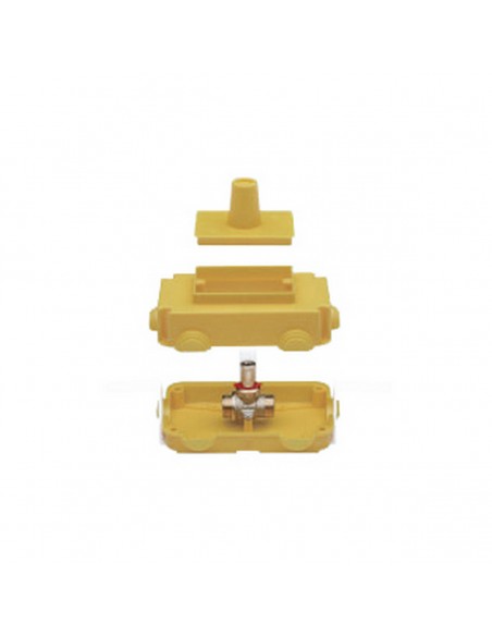VALV. GAS 1/2 C/SCATOLA ISP.INC. + COMANDO C/PLACCA RB9394