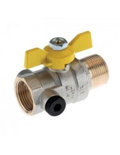 VALV. A SERA GAS DA 3/4 MF TOP TEST FARFALLA
 C/PRESA PRESSIONE