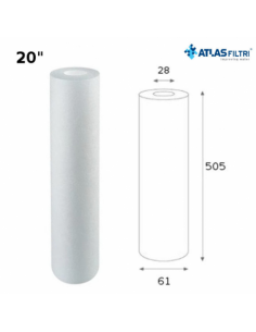 FILTRO IN MICROFIBRE DI POLIPROPILENE 20" 5 MICRON