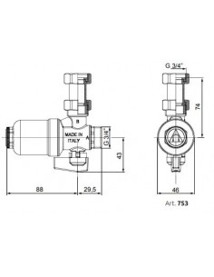 DEFANGATORE SOTTOCALDAIA MAGNETICO ICMA 753 Ø 3/4 2