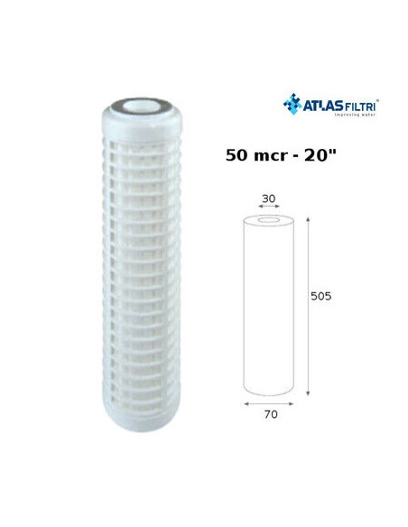 CARTUCCIA RETE PLASTICA GRANDE 60 MICRON 1' 1/4'