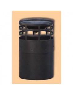 TERMINALE SCARICO FUMI ORIZZ. Ø 80 IN ACC. NERO OPACO PELLET