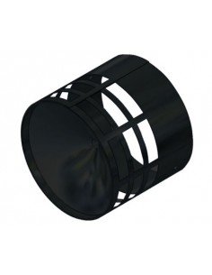 TERMINALE SCARICO FUMI ORIZ. Ø 80 PP NERO ANTIGOCCIA