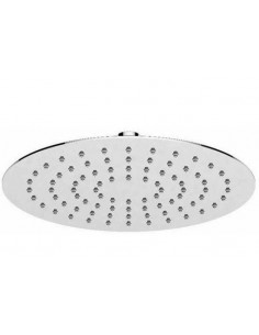 SOFFIONE DOCCIA ACCIAIO INOX SS304 CROMO TONDO 25X25