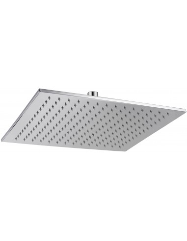 SOFFIONE DOCCIA ACCIAIO INOX SS304 CROMO QUADRO 25X25