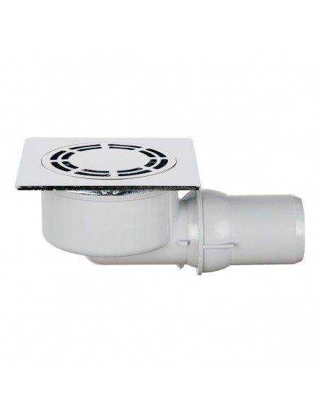 SIFONE A PAVIMENTO IN OTTONE 10X10 CROMO