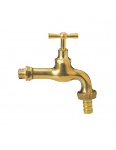RUBINETTO OTTONE GIALLO 1/2 PORTA GOMMA