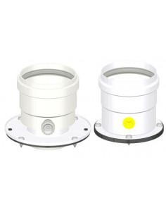 RACC. PART. ASP. ARIA/FUMI FF Ø 80 B.CO PPS C/FLANGIA