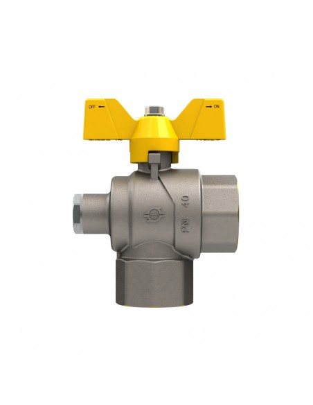 VALVOLA A SFERA A SQUADRA C/PRESA PRESS. Ø 1" PER GAS