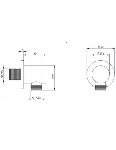 PRESA ACQUA IN OTTONE DA 1/2 M * 1/2 M